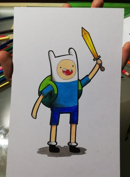 Easy Sketches: How To Draw Finn The Human From Adventure Time