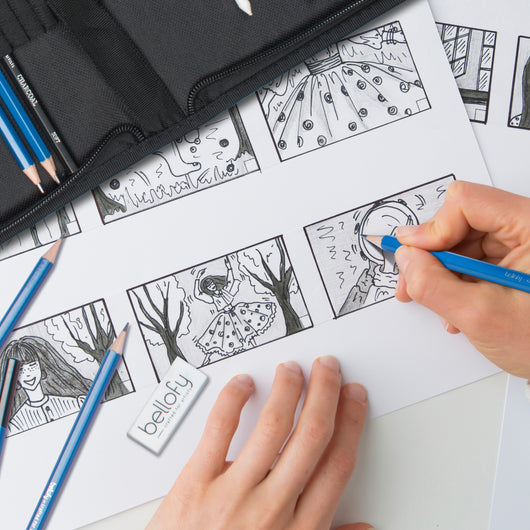 Bellofy Professional Drawing Kit. Artist Drawing Supplies Kit. 33-Piece Sketch