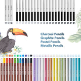 Drawing Kit 200 pieces includes Drawing Pad & Multimedia Pad With Video Course & How-To Guide | Art Supplies For Adults, Teens, Kids | Sketching Kit with Graphite, Charcoal, Watercolor Pencils