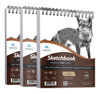 Bellofy Drawing Kit for Adults & Kids Shading & Drawing Pencils For Artists  with Sketchbook Paper Set - 33 Piece Sketching Kit - Drawing Supplies For Kids  9-12 